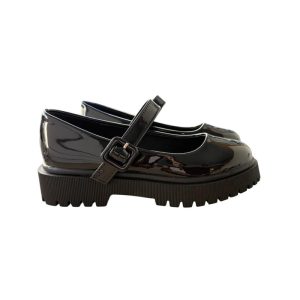 Κοριτσίστικες μπαλαρίνες Zak Shoes SD12250 μαύρες λουστρίν