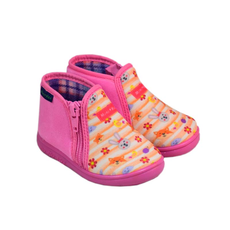 Κοριτσίστικες παντόφλες Mini Max G-VIVI 5 ροζ/ κίτρινες