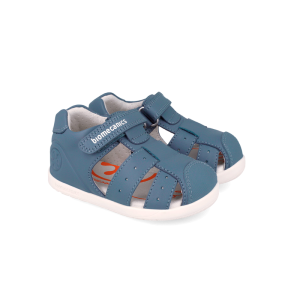 Αγορίστικα πέδιλα Biomecanics 262164-A631 γαλάζια δερμάτινα