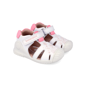 Κοριτσίστικα πέδιλα Biomecanics 262105-C050 Άσπρα δερμάτινα