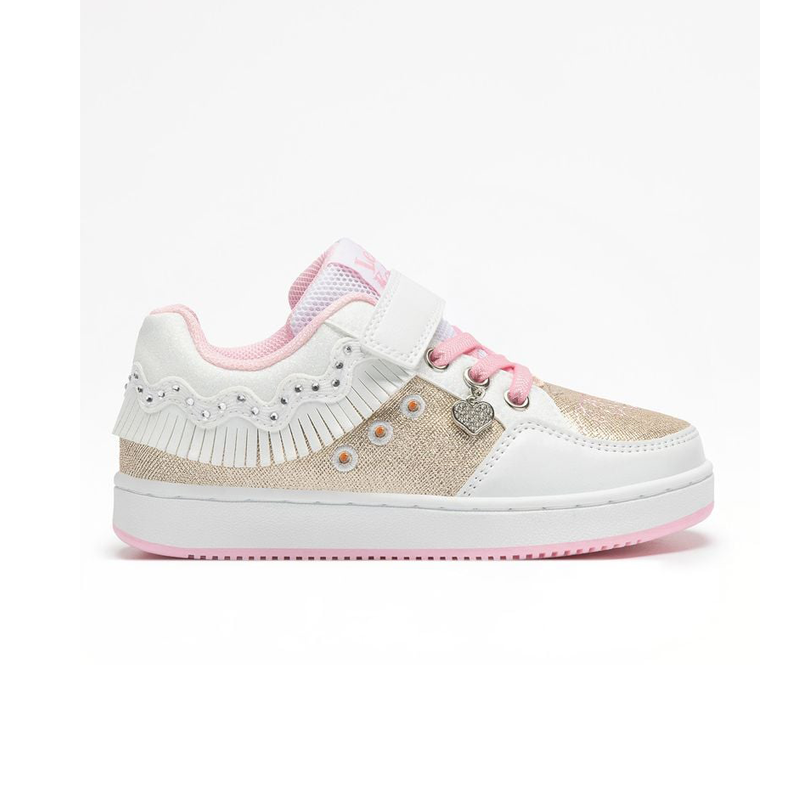 Κοριτσίστικα sneakers Lelli Kelly LKAL8058-BIOR Frangetta Mix με φωτάκια άσπρα/χρυσά