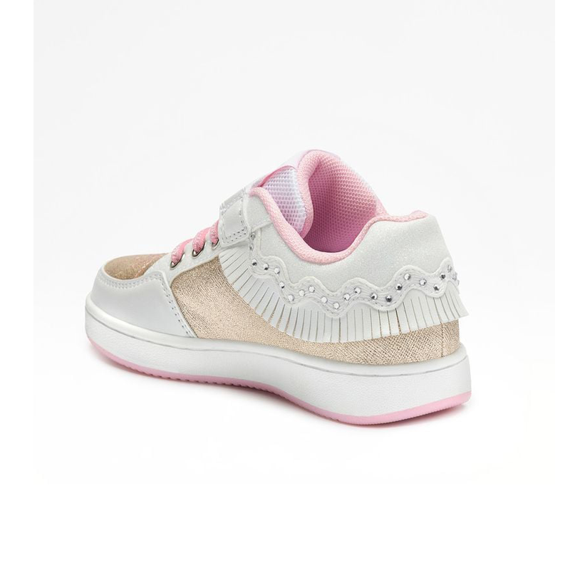 Κοριτσίστικα sneakers Lelli Kelly LKAL8058-BIOR Frangetta Mix με φωτάκια άσπρα/χρυσά - Image 4