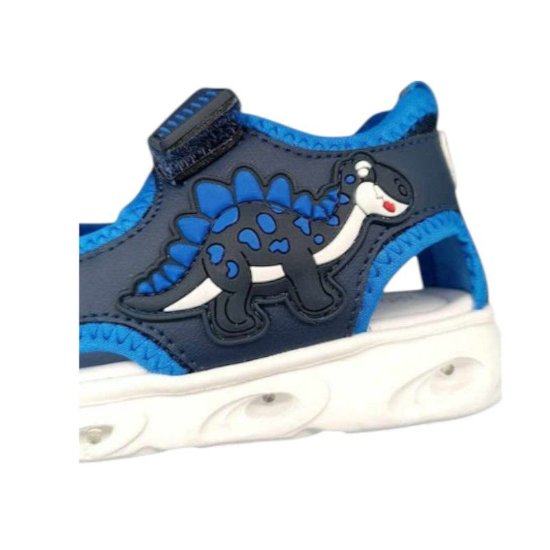 Παιδικά πέδιλα Zak Shoes SD29107 μπλε με φωτάκια - Image 2