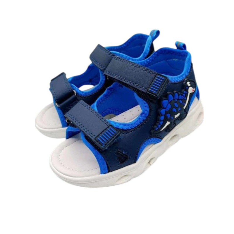 Παιδικά πέδιλα Zak Shoes SD29107 μπλε με φωτάκια - Image 3