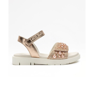 Κοριτσίστικα πέδιλα Lelli Kelly LKCA5521-OR52  δερμάτινα μπρονζέ με στρας