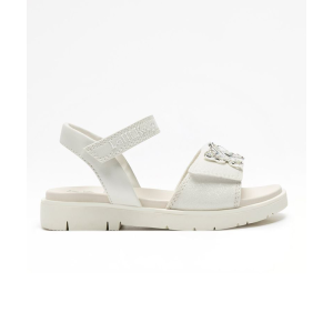 Κοριτσίστικα πέδιλα Lelli Kelly LKCV5510-BI01 άσπρα δερμάτινα με στρας