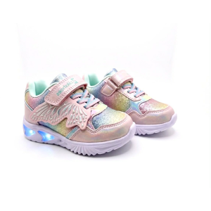 Κοριτσίστικα sneakers Zak Shoes SD29118 πολύχρωμα με πεταλούδα και φωτάκια