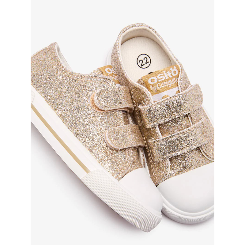 Κοριτσίστικα σταράκια Conguitos OSSH157004 χρυσά με στρας - Image 2