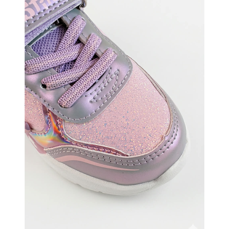 Παιδικά αθλητικά Stitch D14592 ροζ με στρας και φωτάκια - Image 3