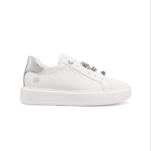 Γυναικεία sneakers Queen Helena X31-1 άσπρα με κοσμήματα