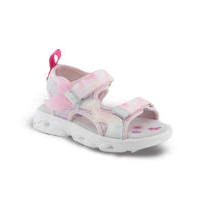 Κοριτσίστικα πέδιλα Zak Shoes SD20015 ροζ λευκά με καρδούλες