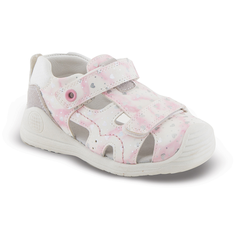 Κοριτσίστικα πέδιλα Zak Shoes SD22017 Ροζ λευκά