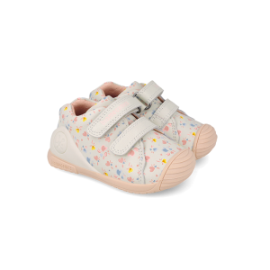 Κοριτσίστικα sneakers Biomecanics 261102-C695 δερμάτινα γήινο χρώμα