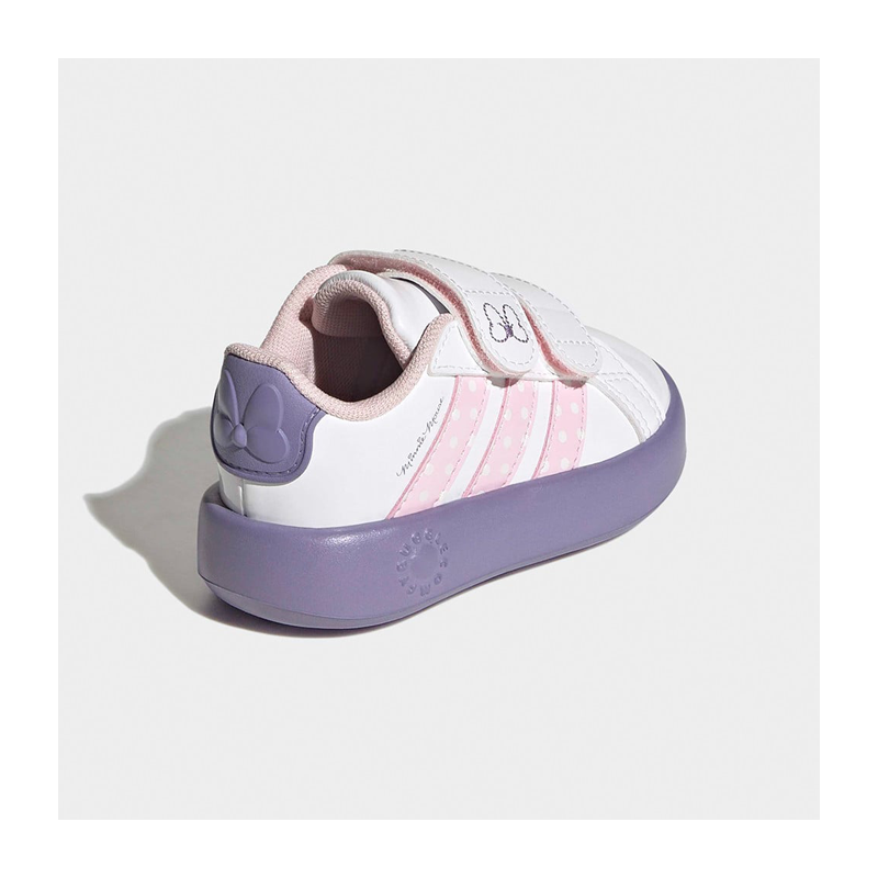 Κοριτσίστικα αθλητικά Adidas Grand Court Minnie CF I KI9443 Λευκά/μωβ λουστρίν - Image 7