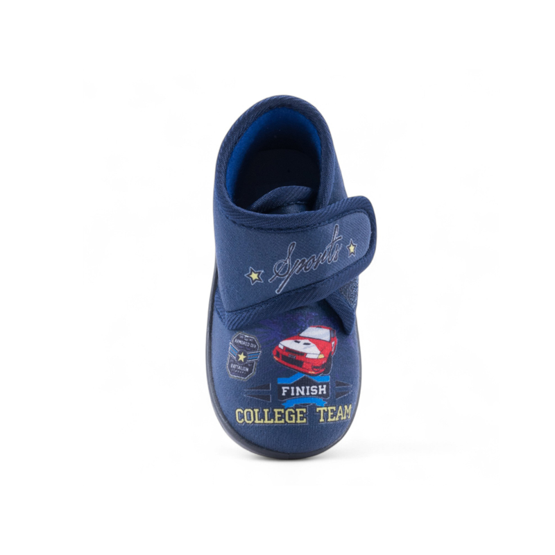 Αγορίστικα παντοφλάκια Zak shoes SD42010 μπλε αυτοκόλλητο - Image 3