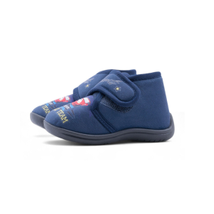 Αγορίστικα παντοφλάκια Zak shoes SD42010 μπλε αυτοκόλλητο