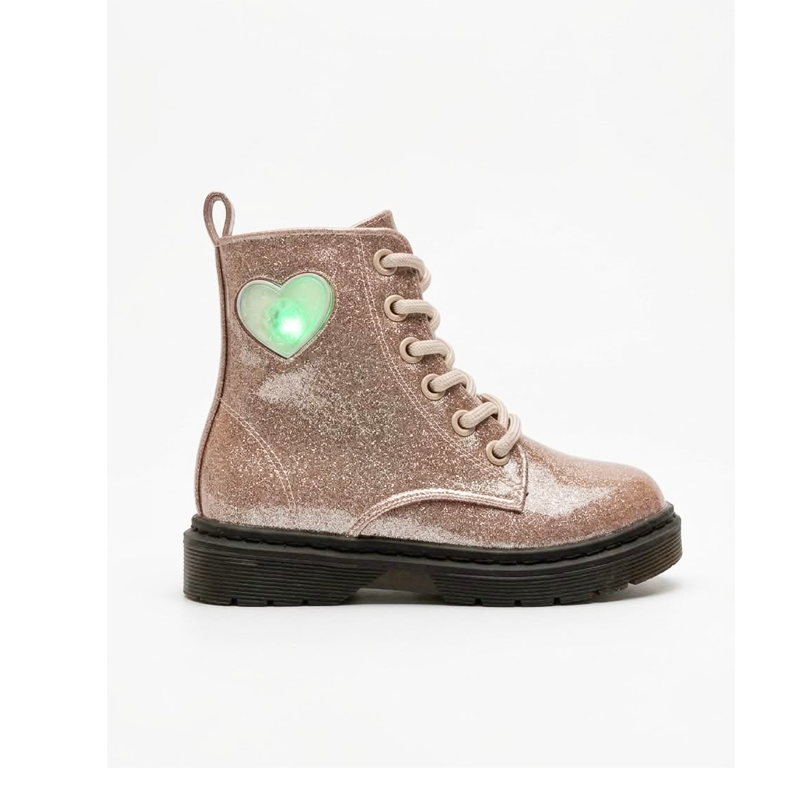 Κοριτσίστικα αρβυλάκια Zak Shoes SD12347 ροζ με στρας και φωτάκια - Image 2