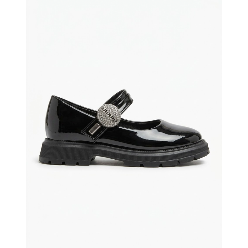 Κοριτσίστικες μπαλαρίνες Zak Shoes SD12334 μαύρες λουστρίν