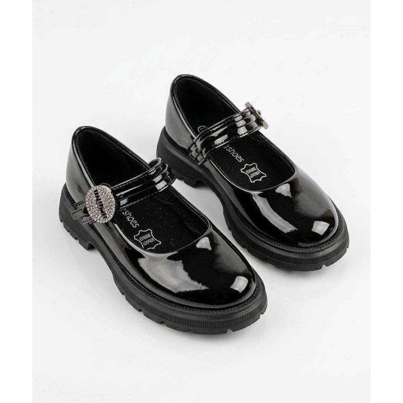 Κοριτσίστικες μπαλαρίνες Zak Shoes SD12334 μαύρες λουστρίν - Image 2