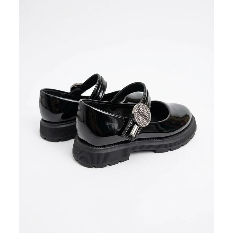 Κοριτσίστικες μπαλαρίνες Zak Shoes SD12334 μαύρες λουστρίν - Image 3