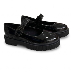Μαύρες μπαλαρίνες λουστρίνι Zak Shoes SD12333