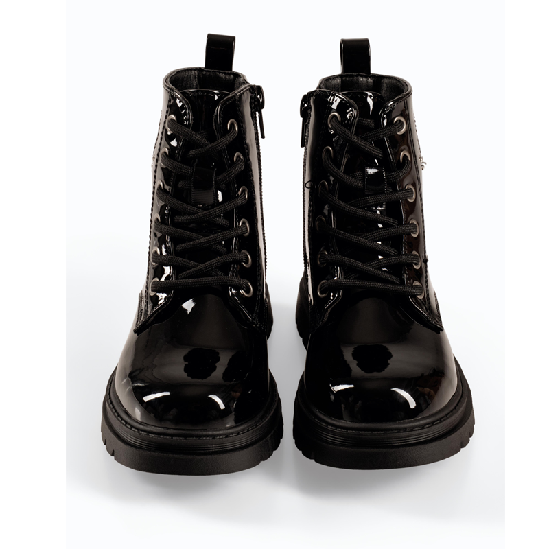 Κοριτσίστικα μποτάκια με καρδούλα Zak Shoes SD21056 μαύρα - Image 4